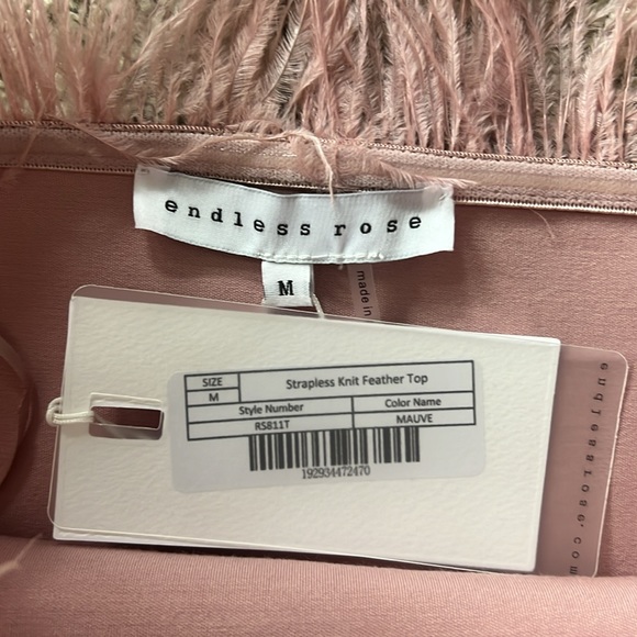 Endless Rose strapless knit feather top - Picture 3 of 5